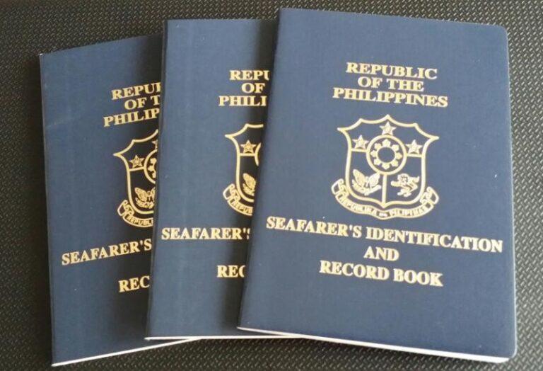 Three seafarer's identification and record books